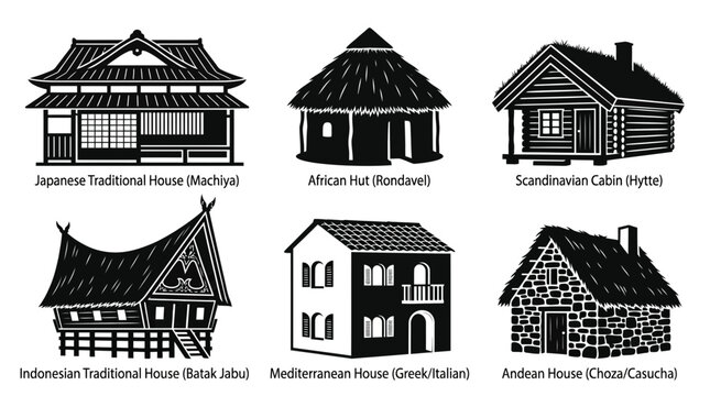 Collection of Traditional Houses from Around the World