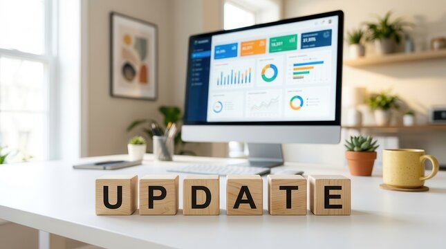 Workflow control and business reporting using software upgrades and fresh data for status review.