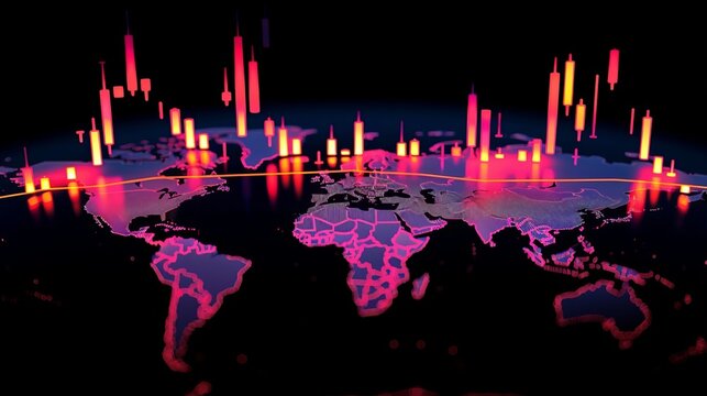 In depth stock market analysis  candlestick charts and price trends for investment strategies