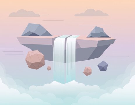 Floating geometric island
