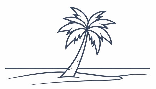 Palm tree outline