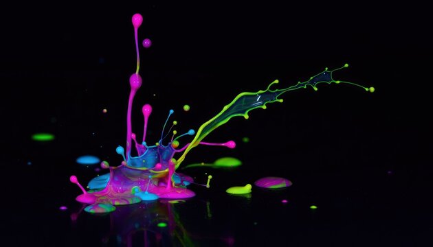Paint splash neon