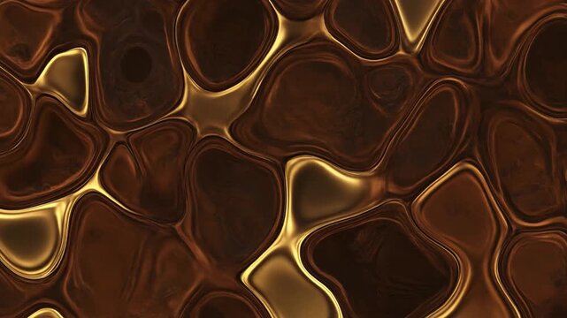 Molten gold liquid patterns flowing seamlessly with dark background for luxury branding concepts