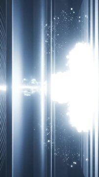 Abstract physics experiment illustrating wave particle duality