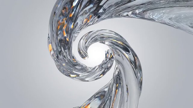 Transparent Crystal Spiral
