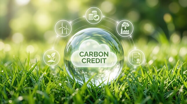Global carbon credit ecosystem for sustainable company growth and net zero emissions targets.