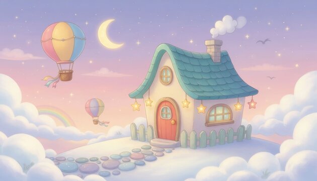 Fantasy cloud house