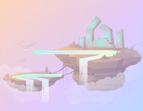 Floating fantasy island