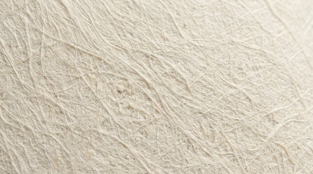 Close up of textured natural fiber paper with a neutral tone and subtle organic background
