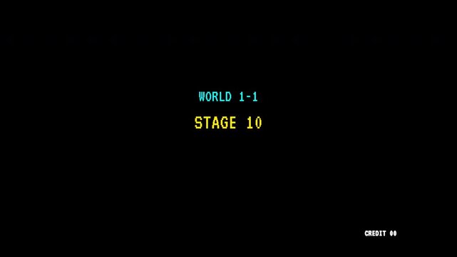 Retro Arcade 8 Bit Stage Selector World Level Counter Overlay.