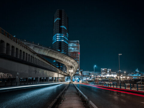 paysage urbain de nuit