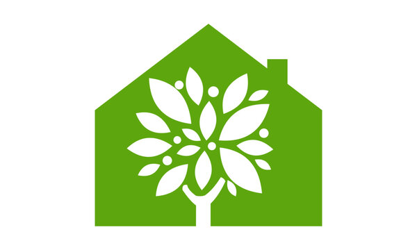 elegant tree house logo template
