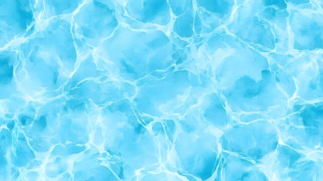 Watercolor background illustration evoking light-blue soda water; summer theme