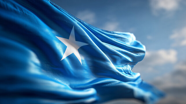 somali flag waving. flag of somalia