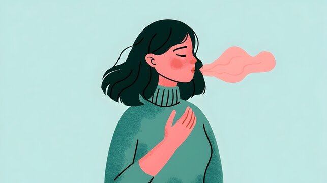 Woman with shortness of breath