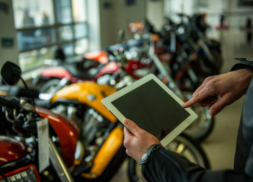 Motorcycle Shopping Tablet.