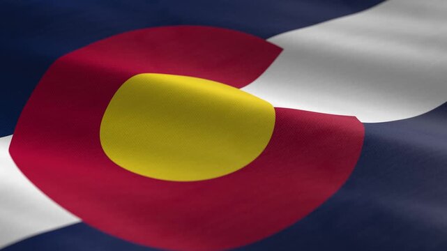 Colorado - waving flag loop