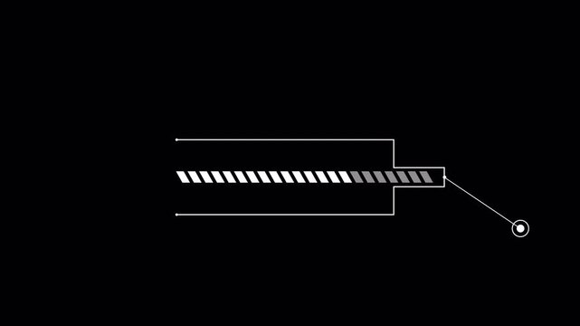 Futuristic Digital Loading Bar HUD Element Animation.