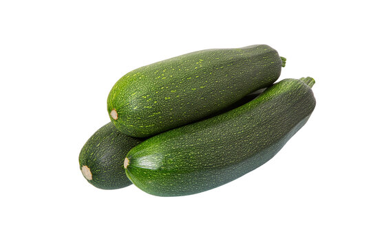 Zucchini , Courgette or Vegetable marrow isolated on white.
