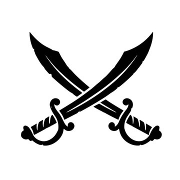 icon pirate sword vector illustration