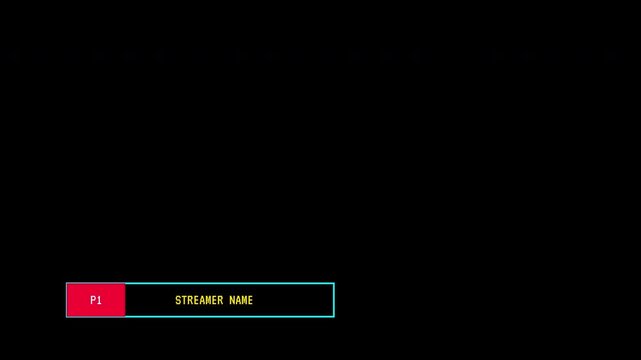 Retro Arcade 8 Bit Lower Third Streamer Name Tag Overlay.