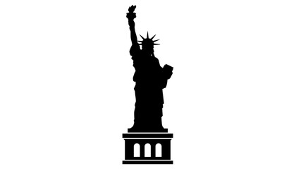  statue of liberty silhouette vector illustration landmark symbol of freedom isolated on white background stock design © MSTSABINA