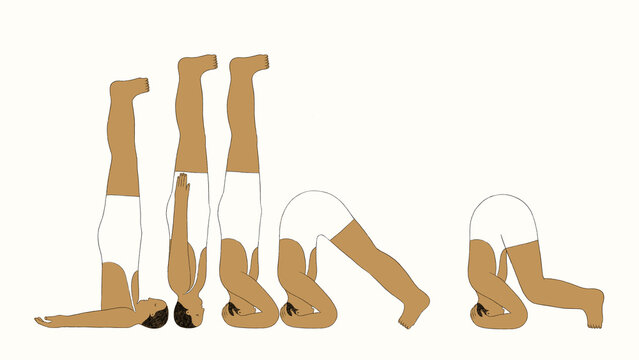 Headstand Positions Step by Step