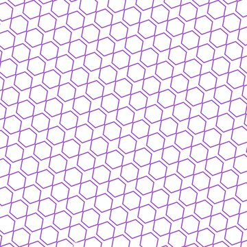 Purple geometric seamless pattern with interconnected polygon network and repeating lattice texture. Contemporary abstract line art background suitable for textile, wallpaper, packaging and digital de