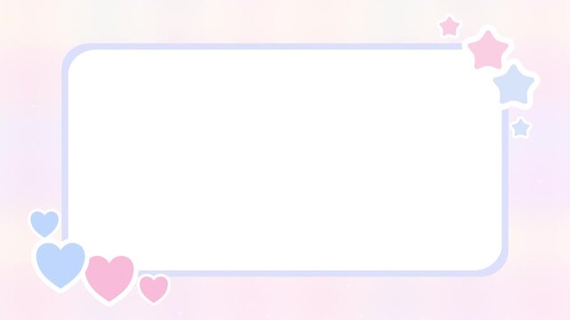 Blank White Space With Heart And Star On Pastel Cute Gradient Wallpaper Video Motion Background