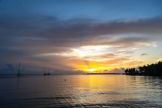 Sunset Over Tahaa Island, French Polynesia