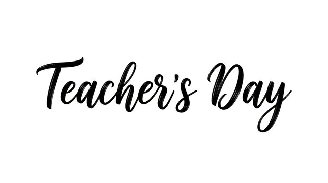 Beautiful elegant hand lettered calligraphy design perfect for teachers day celebrations and showing appreciation