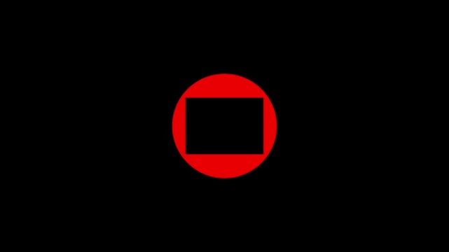 Animation of block sign, traffic crossed out for prohibition prevent illegal things 4K motion graphics animation of block sign black background