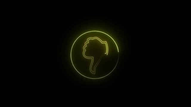 Snappy Rejection Dislike Hand Gesture black background.4K