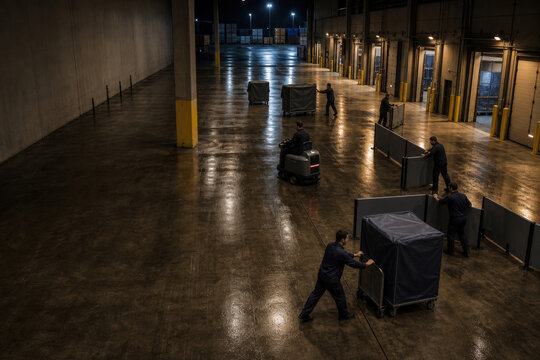 Night Cross Dock Reconfiguration for Freight Logistics Operations
