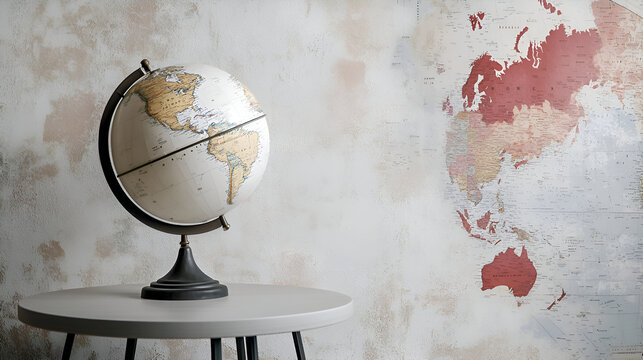 old globe on the table