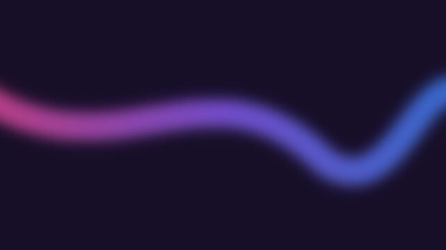 Abstract glowing neon wave with blue and pink gradient flow on dark background