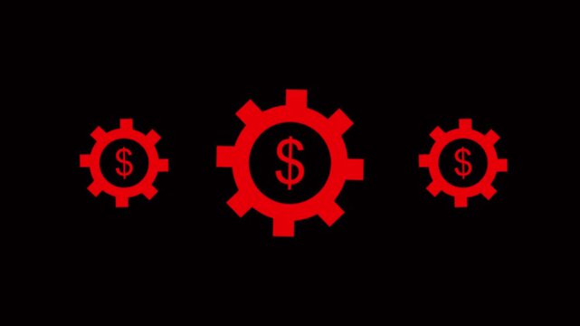 Dollar Finance Gear Icon &ndash; Money Management and Business Settings Symbol