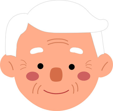 Doodle grand father illustration 4