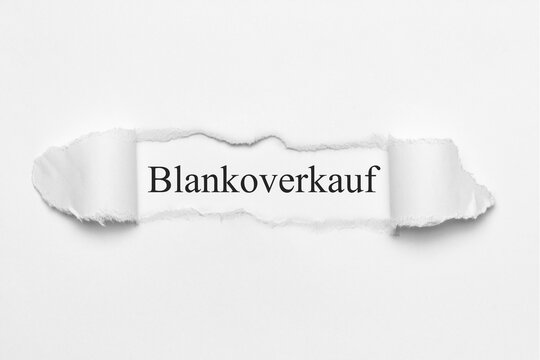 Blankoverkauf	
