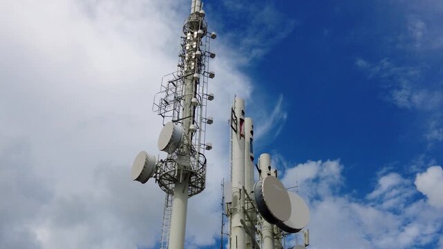 Broadcasting relay station at the mountain summit