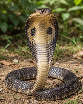 A Chinese cobra in a forest