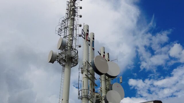 Broadcasting relay station at the mountain summit