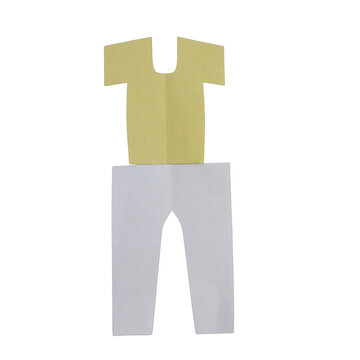 Yellow silhouette women dress with short sleeves,  along with fashionable dress, laggings, pant , casual , formal pant, shorts, long jeggings ,dress model dress garment fashionable cartoon paper forma
