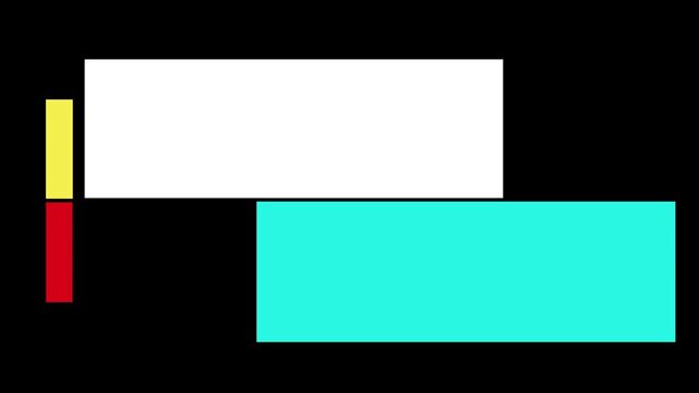 Abstract Lower Third Modern Geometric Graphic Animation Isolated on Black Background