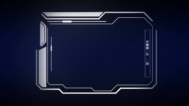 Futuristic digital interface frame showcases sleek metallic accents. Modern HUD border graphics highlight the digital interface frame. Cyber display overlay outlines this digital interface frame.