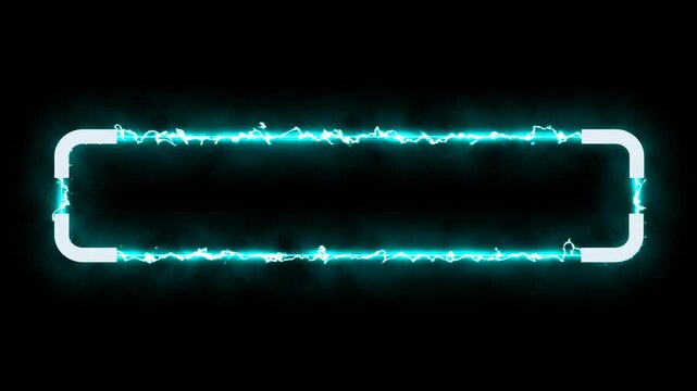 Lower third title futuristic motion banner for overlay glowing neon cyan designs with alpha channel. Perfect for video editing, news, presentations, interviews, and social media.