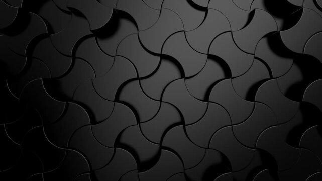 Background of Geometric Shapes. Abstract motion, loop, two color, 3d rendering, 4k resolution
