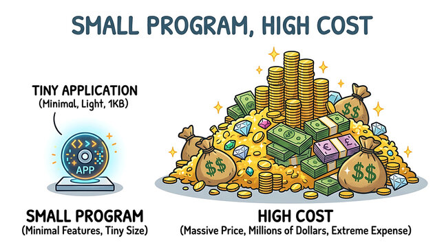Small Program High Cost Tiny Application Versus Massive Expense.