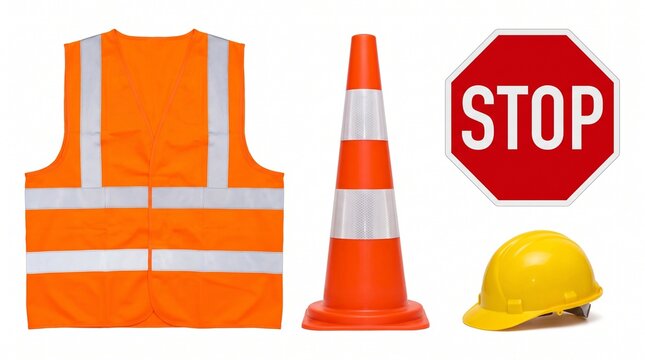 Construction safety gear and stop sign
