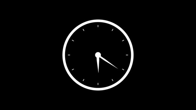 12 Hours Clock. 4K High Quality Green Screen Video